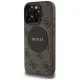 Guess iPhone 16 Pro Max dėklas 4G Circle Classic Logo MagSafe, rudas