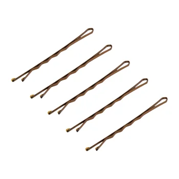 Metaliniai plaukų segtukai E-57 5.6 cm, 120 vnt., auksiniai