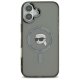 Karl Lagerfeld iPhone 16 Plus Case IML Metal Karl Head MagSafe, Black