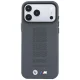BMW M Blue Perfo Metal Logo MagSafe dėklas telefonui iPhone 18 Pro / 17 Pro, pilkas