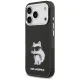 Karl Lagerfeld Aquarelle Choupette dėklas iPhone 17 Pro telefonui su MagSafe, juodas