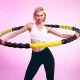 Hula Hoop lankas su masažo elementais Wozinsky WHH-110, mėlynas-geltonas