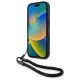 BMW iPhone 16 Pro Max dėklas Signature Leather Wordmark Cord, juodas