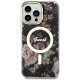 Guess dėklas iPhone 14 Pro Max telefonui Flower MagSafe, juodas