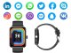 Smartwatch with Bluetooth Calls and Rubber Strap, Pink