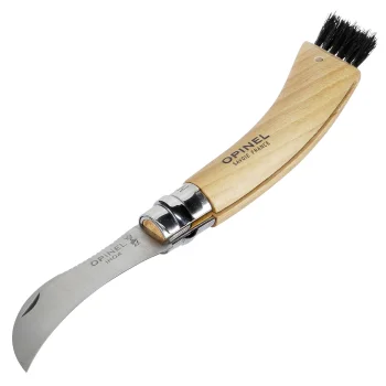Opinel No. 08 Foldable Mushroom Knife with Brush