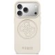Guess Perforated 4G MagSafe dėklas iPhone 17 Pro Max, smėlinis