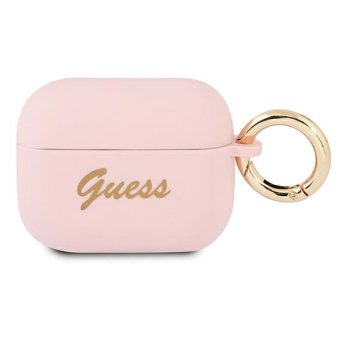 Guess GUAPSSSI AirPods Pro silikoninis dėklas, rožinis