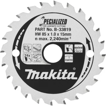 Diskinio pjūklo diskas medžiui Makita B-33819 SPECIALIZED 85x15 mm 24Z