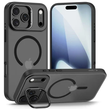 Tech-Protect dėklas iPhone 17 Pro Max su MagSafe MagStand, juodas matinis