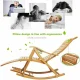 Gotel Bamboo Rocking Chair with Massage Function