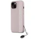 Karl Lagerfeld dėklas iPhone 15 / 14 / 13 Saffiano Rhinestones & Charm, rožinis