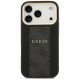 Guess dėklas iPhone 17 Pro telefonui 4G PU Stripe MagSafe, juodas
