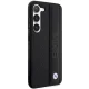 BMW BMHCS23M22RDPK Leather Textured & Stripe dėklas Samsung Galaxy S23+ juodas