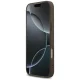 Guess Leather 4G Triangle Strass MagSafe dėklas iPhone 17 Pro Max, rudas