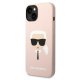 Karl Lagerfeld Silicone Karl\'s Head dėklas, skirtas iPhone 14 Plus, rožinis