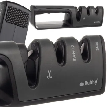 3-Step Knife and Scissors Sharpener (Black)