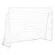 Movepro futbolo vartai su taikinio siena 180x122 cm, balti
