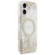 Guess Resin Bottom Glitter MagSafe dėklas skirtas iPhone 17, auksinis