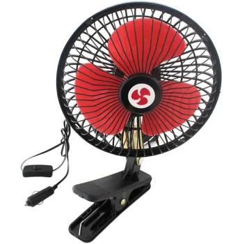12V Car Fan with Clip-on Mount, 17.5 cm
