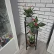 Triejų aukštų pastatomas gėlių stovas Ruhhy 00025627, 81 cm, juodas/rudas