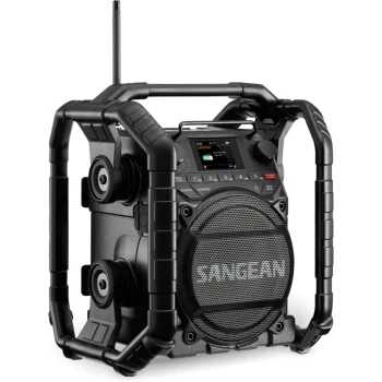 Statybų radijas Sangean U-4X DAB+ FM Bluetooth IP65, juodas