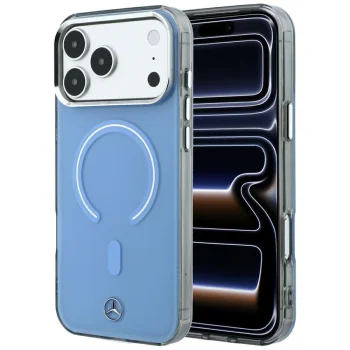 Dėklas Mercedes iPhone 18 Pro Max / 17 Pro Max Double Layer MagSafe, mėlynas