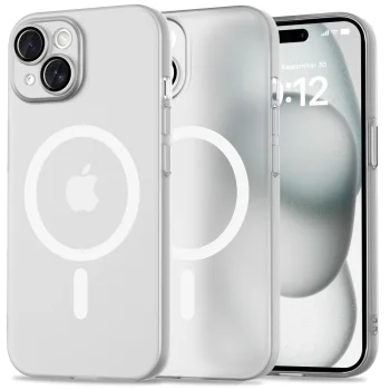 Apple iPhone 15 6.1'' Tech-Protect MagSlim MagSafe Case Cover, White