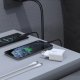 Dudao A27TCEU PD 30W GaN USB-A USB-C tinklo įkroviklis su USB-C laidu, baltas