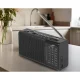 LTC REGA nešiojamasis radijas, FM AM SW, USB, TF, AUX, mini LED žibintuvėlis, juodas