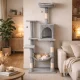 Cat Tree for Indoor Cats with Condo and Scratching Posts 146 cm Petsi, gray