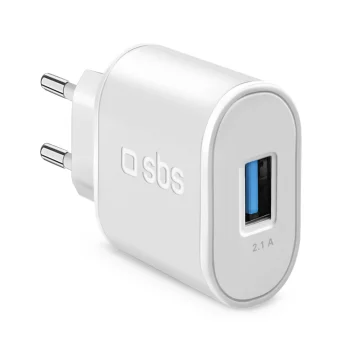 Sbs TETR1USB2AWFAST 10W USB-A tinklo įkroviklis, baltas