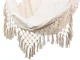 Boho stiliaus pakabinamas braziliškas hamakas-krėslas su pagalvėlėmis, Smėlio spalvos
