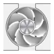 Korpuso ventiliatorius Darkflash DM8 LINE White, 4-pin PWM ARGB, baltas