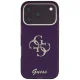 Guess IML 4G Script Metal dėklas skirtas iPhone 17 Pro / 18 Pro, bordo
