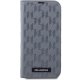Karl Lagerfeld Saffiano Mono atverčiamasis dėklas iPhone 14, sidabrinis