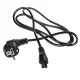 Maitinimo laidas Maclean MCTV-857, 3-pin dobilas, EU, 1.5m, juodas