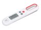 Folding Kitchen Thermometer with LCD Display for Meat and Liquids, White