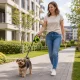 Automatinis pavadėlis šunims ir katėms su fiksatoriumi 5m (iki 15kg)