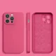 Silikoninis dėklas telefonui iPhone 14 Plus, fuksijų spalva