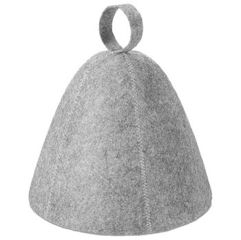 Premium Felt Sauna Hat for Heat Protection, Grey