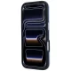 Karl Lagerfeld dėklas iPhone 18 Pro / 17 Pro Grained Heads Metal MagSafe, mėlynas
