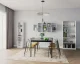 ModernHome moderni pakabinama lentyna su 8 lentynėlėmis, balta