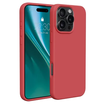 Etteri silikoninis dėklas, skirtas iPhone 16 Pro, aviečių
