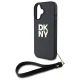 DKNY dėklas su riešo dirželiu iPhone 16 telefonui, juodas