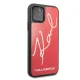 „Karl Lagerfeld Glitter Signature“ dėklas „iPhone 11 Pro“, raudonas