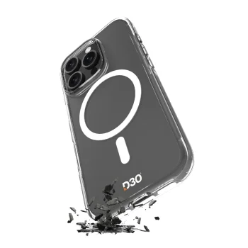 Puro Impact Clear D3O MagSafe dėklas telefonui iPhone 16 Plus, skaidrus