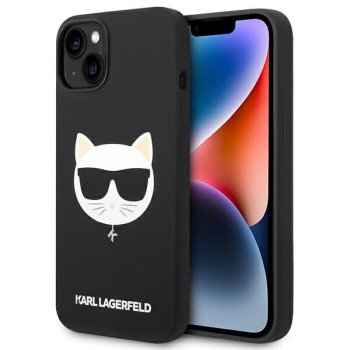 Karl Lagerfeld Silicone Choupette Head MagSafe dėklas iPhone 14 Plus, juodas