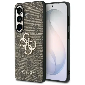 Guess IML Big Metal 4G case for Samsung Galaxy S26, brown
