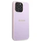 Guess Saffiano Hot Stamp & Metal Logo dėklas, skirtas iPhone 13 Pro / 13 6.1\", violetinis